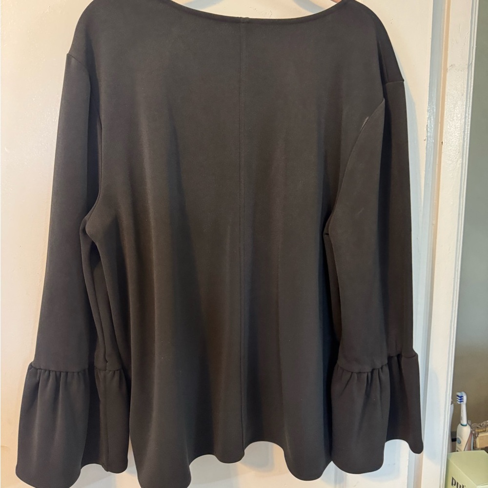 Ann Taylor Black V-Neck Blouse - Picture 2 of 4